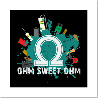 Funny Ohm Resistance Circuit Board Posters and Art